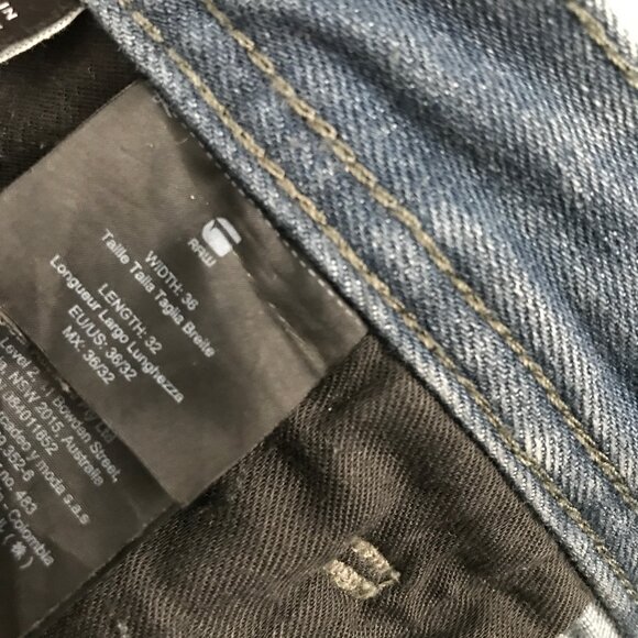 G Star Raw Moto Blue Slim Fit Pilot Jeans Mens 30 - Picture 5 of 14